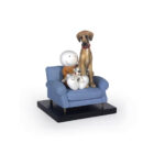 Limited Edition Sculpture by Doug Hyde featuring character and dogs sitting on sofa