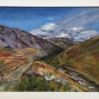 Original acrylic painting Descent to Glenridding by Cumbrian artist Cally Lawson framed