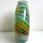 Blown glass vase handmade in Britain by Loco Glass Studio.