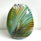 Blown glass vase handmade in Britain by Loco Glass Studio.