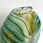 Blown glass vase handmade in Britain by Loco Glass Studio.