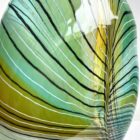Blown glass vase handmade in Britain by Loco Glass Studio.