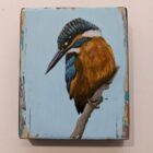 An original acrylic painting on wooden tile by Steve Ferguson.