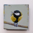An original acrylic painting on wooden tile by Steve Ferguson.