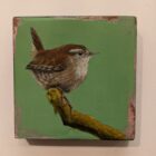 An original acrylic painting on wooden tile by Steve Ferguson.