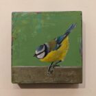 An original acrylic painting on wooden tile by Steve Ferguson.