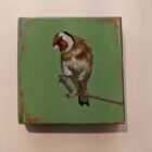 An original acrylic painting on wooden tile by Steve Ferguson.