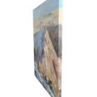 lake district art original oil painting by local artist jeff sudders on canvas striding edge snowy helvellyn ridge