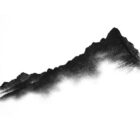 lake district art - limited edition print by local artist daniel cooper minimalist charcoal line work of striding edge from the summit of helvellyn black and white charcoal