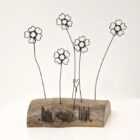 Handmade wire and driftwood sculpture by crafters Wild Grey Art