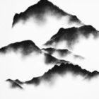 lake district art limited edition signed print by local artist daniel cooper of haystacks red pike high crag high stile from buttermere in bold charcoal line