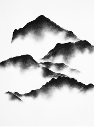 lake district art limited edition signed print by local artist daniel cooper of haystacks red pike high crag high stile from buttermere in bold charcoal line