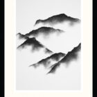 lake district art limited edition signed print by local artist daniel cooper of sca fell and scafell pike seen from wastwater wasdale head in bold charcoal line