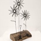 Handmade wire and driftwood sculpture by crafters Wild Grey Art
