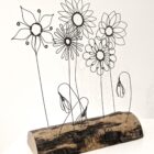 Handmade wire and driftwood sculpture by crafters Wild Grey Art