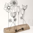 Handmade wire and driftwood sculpture by crafters Wild Grey Art