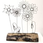 Handmade wire and driftwood sculpture by crafters Wild Grey Art