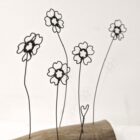 Handmade wire and driftwood sculpture by crafters Wild Grey Art