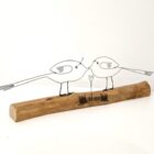 Handmade wire and driftwood sculpture by crafters Wild Grey Art