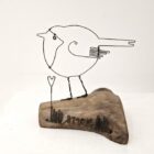Handmade wire and driftwood sculpture by crafters Wild Grey Art
