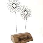 Handmade wire and driftwood sculpture by crafters Wild Grey Art