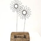 Handmade wire and driftwood sculpture by crafters Wild Grey Art
