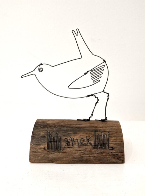 Handmade wire and driftwood sculpture by crafters Wild Grey Art