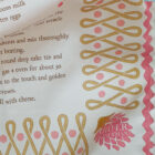 Westmorland Pepper Cake heritage recipe organic cotton tea towel by local textile designer Miller Honeyman.