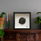 lake district art original 3-D craft design art contour map of scafell pike aerial view cut from one piece of brass and hand polished in a beautiful deep black frame by holly clifford