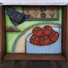 Original 3d artwork by Claire Brierley. Made from found driftwood and painted with acrylic