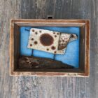 Original 3d artwork by Claire Brierley. Made from found driftwood and painted with acrylic