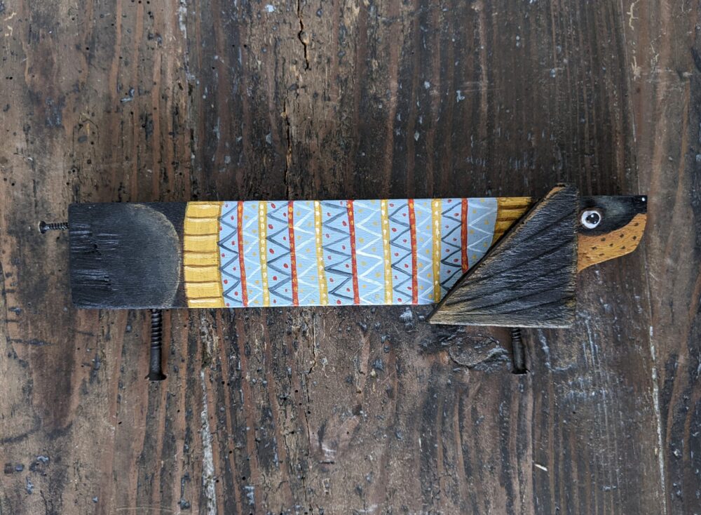 Original handmade wooden artwork by artist Claire Brierley