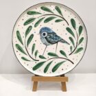 Handmade and painted ceramic bowl inspired by nature by artist Karen Risby.