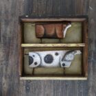 Original 3d artwork by Claire Brierley. Made from found driftwood and painted with acrylic