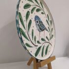 Handmade and painted ceramic bowl inspired by nature by artist Karen Risby.