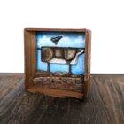 Original 3d artwork by Claire Brierley. Made from found driftwood and painted with acrylic