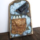 Original 3d artwork by Claire Brierley. Made from found driftwood and painted with acrylic