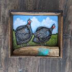 Original 3d artwork by Claire Brierley. Made from found driftwood and painted with acrylic