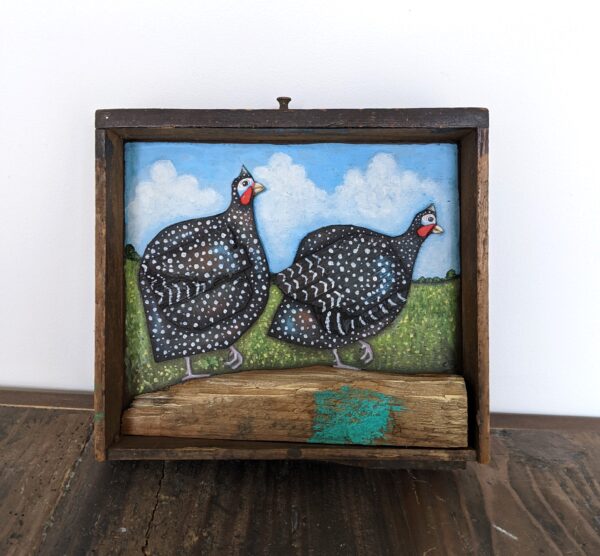 Original 3d artwork by Claire Brierley. Made from found driftwood and painted with acrylic