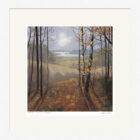 Lake District art framed print Autumn Tints by local artist Jeff Sudders in a white frame.