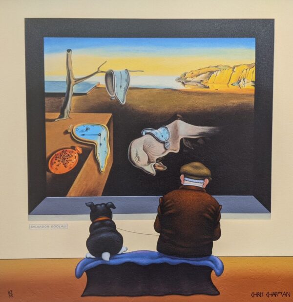 Limited Edition Giclee Print on Canvas by Chris Chapman of his original painting Melt in the style of Salvador Dali a continuation of his gallery series