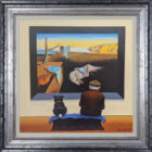 Limited Edition Giclee Print on Canvas by Chris Chapman of his original painting Melt in the style of Salvador Dali a continuation of his gallery series
