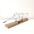 Handmade wire and driftwood sculpture by crafters Wild Grey Art