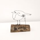 Handmade wire and driftwood sculpture by crafters Wild Grey Art