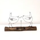 Handmade wire and driftwood sculpture by crafters Wild Grey Art