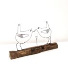 Handmade wire and driftwood sculpture by crafters Wild Grey Art