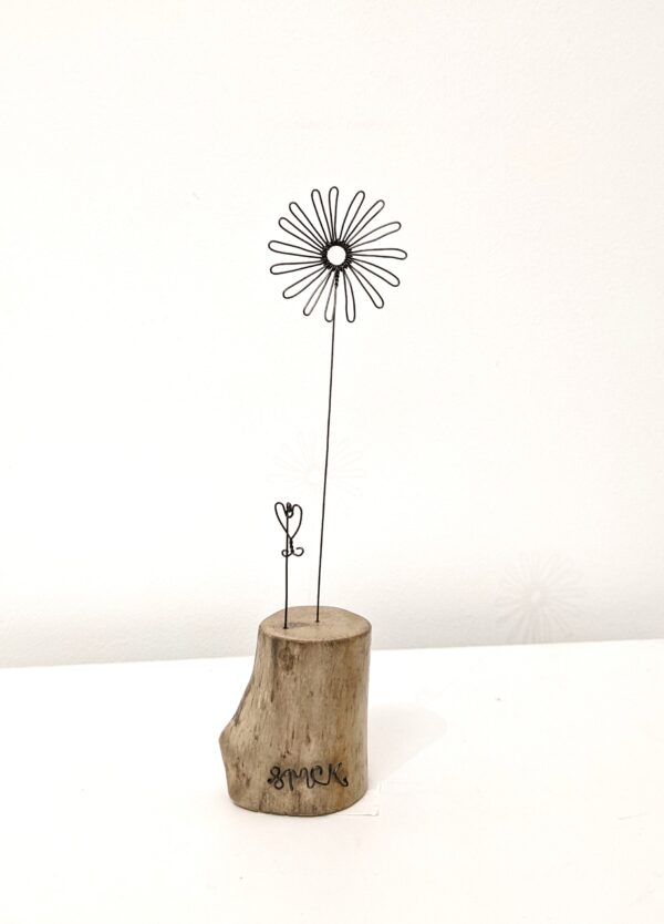 Handmade wire and driftwood sculpture by crafters Wild Grey Art