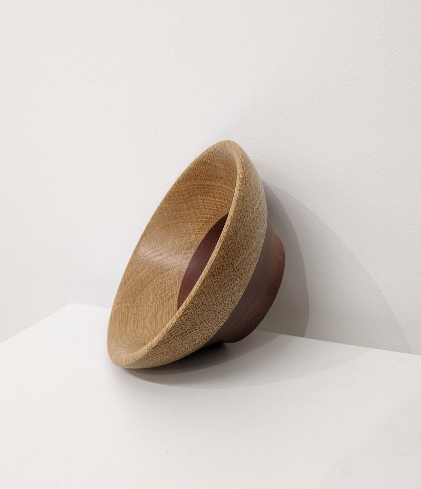 Mahogany and Oak Bowl by carpenter Brian Slater. Handmade by wood turning in Windermere.