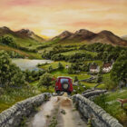 an original acrylic and oil painting by British artist Caroline Deighton inspired by The Lake District.