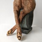 Ceramic Hare sculpture handmade by Gin Durham